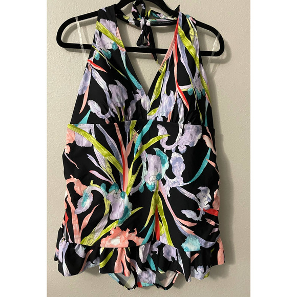 NWT Dip Women's Curvy Tropical Halter Bathing Suit Size 2X - Picture 1 of 5